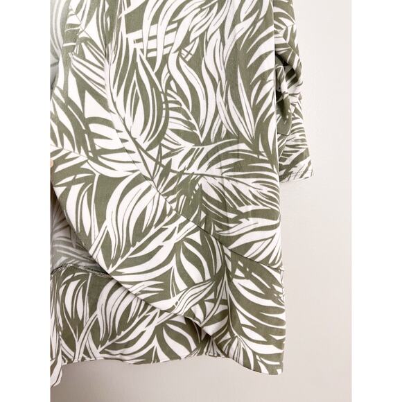 NWT Chicos Travelers Set Green Leaf Print White Printed Set Size 2X XXL 4 - Picture 10 of 12